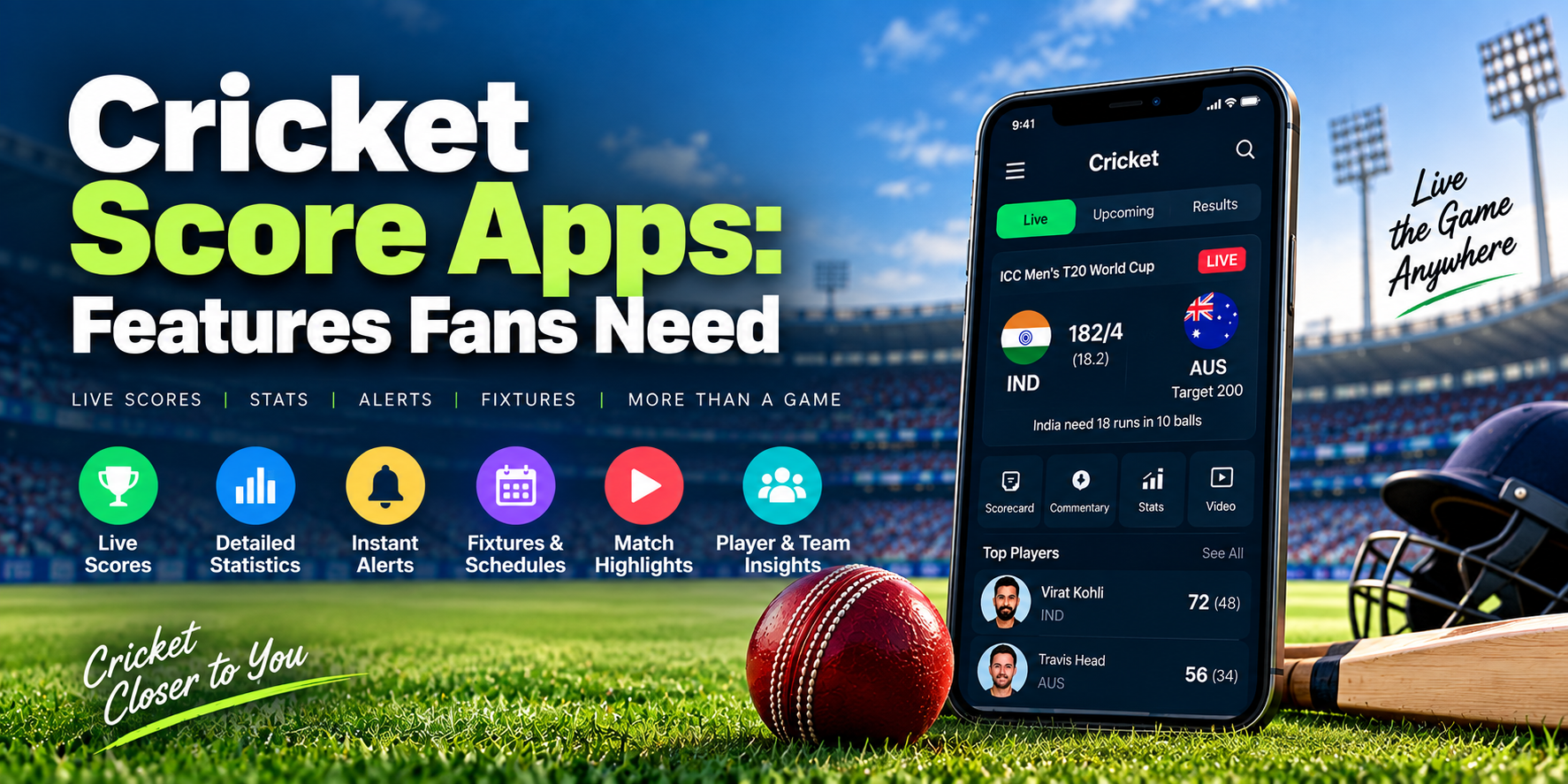 Cricket Score Apps: Features Fans Need