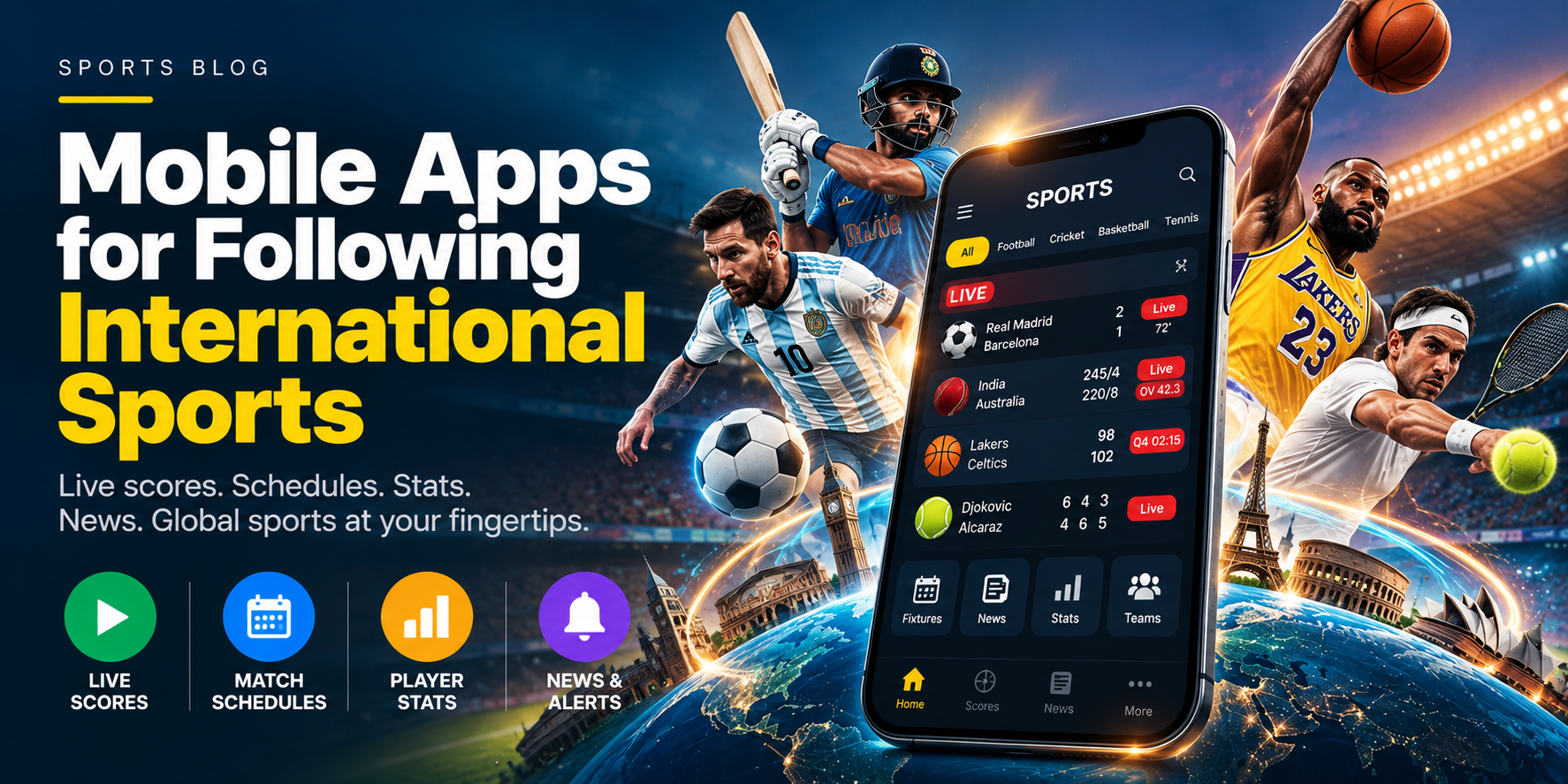 Mobile Apps for Following International Sports